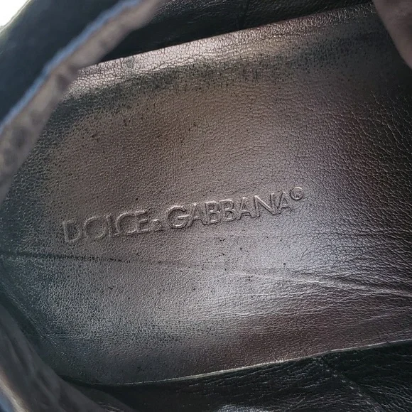 Dolce & Gabbana Black Leather Casual Sneaker sz 11 🎉 Host Pick - Picture 4 of 13